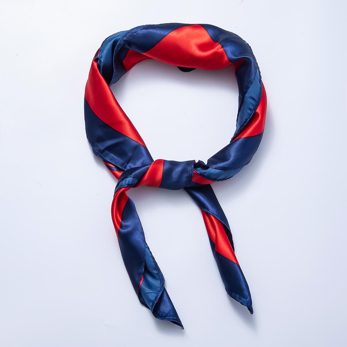 Patriotic Satin Scarf American Flag Bandana 4th of July Neckwear Red ...