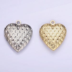 24k gold filled locket charm gold heart locket charm minimalist locket pendant for jewelry making d410