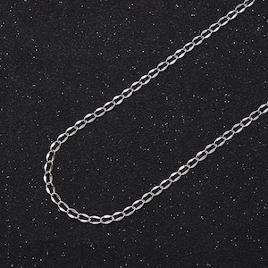 Dainty silver cable chain 2.1mm unfinished chain by yard unique cable link chain | roll-1326