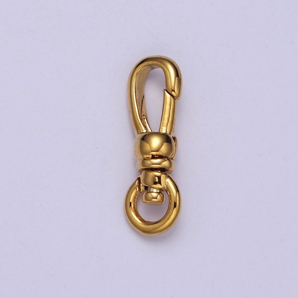 24K Gold Filled Lobster Swivel Clasps, 19mmx6mm Clasps in Gold & Silver Color, L-719, L-720