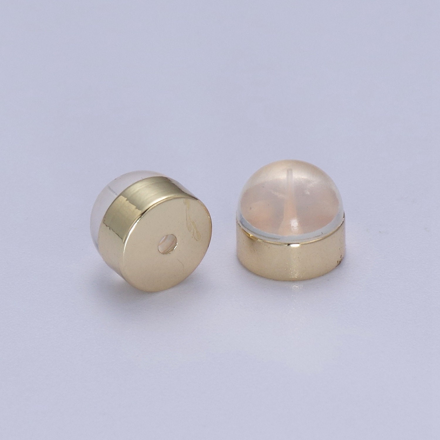 2 Pieces Gold / Silver Silicone Earring Backs for Heavy Earrings Lifting Earrings  Backs Support Hypoallergenic Comfy Earring Back Z358 