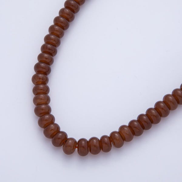 8mm Brown Natural Gemstone Bead Strand Finding Beads | WA-3939