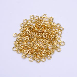 1mm x 4mm (18 gauge) 150x gold filled jump ring gold open jump rings, jewelry making supplies sp1613