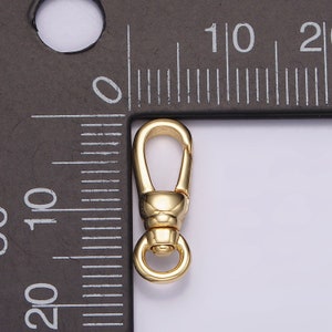 14K Gold Filled Lobster Swivel Clasps, 18mmx6mm Clasps in Gold Color z-638 image 2