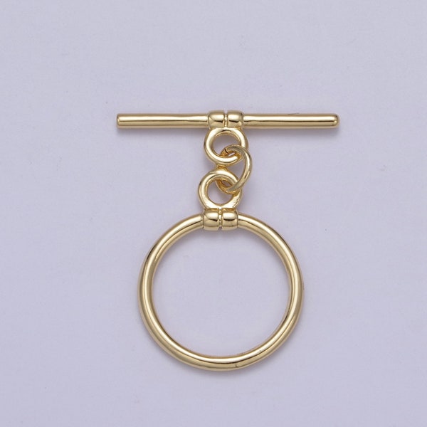 1 Set x Gold Fill Toggle Clasp 27.4 x 22.0mm Simple Modern Gold Toggle Clasp with jump ring-Gold for DIY Jewelry making | L-671