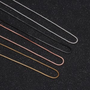 1x adjustable bracelet ready to wear 18k gold  square box chain bracelet dainty box chain for jewelry making with pendant charm, l-206~l-209