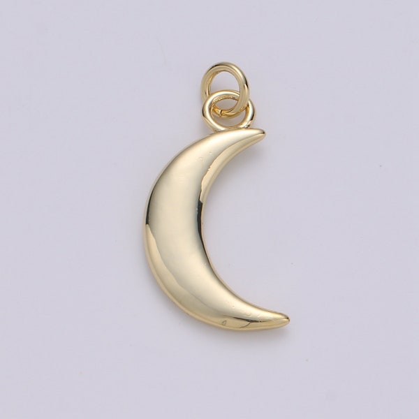 Crescent Moon Charm Necklace, Gold Moon Pendant Necklace, Celestial Gold Jewelry for  Earing, Bracelet, Minimalist Jewelry,D-350