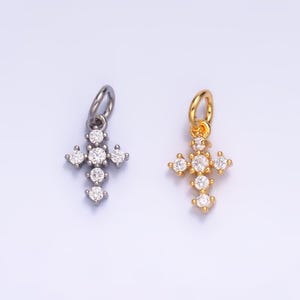Mini 24k Gold Filled Clear Oval Bezel Cut Cz Turtle Charm