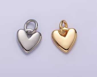 16K Gold Filled Heart Mini Add-On Charm in Gold & Silver | AC1342 AC1343