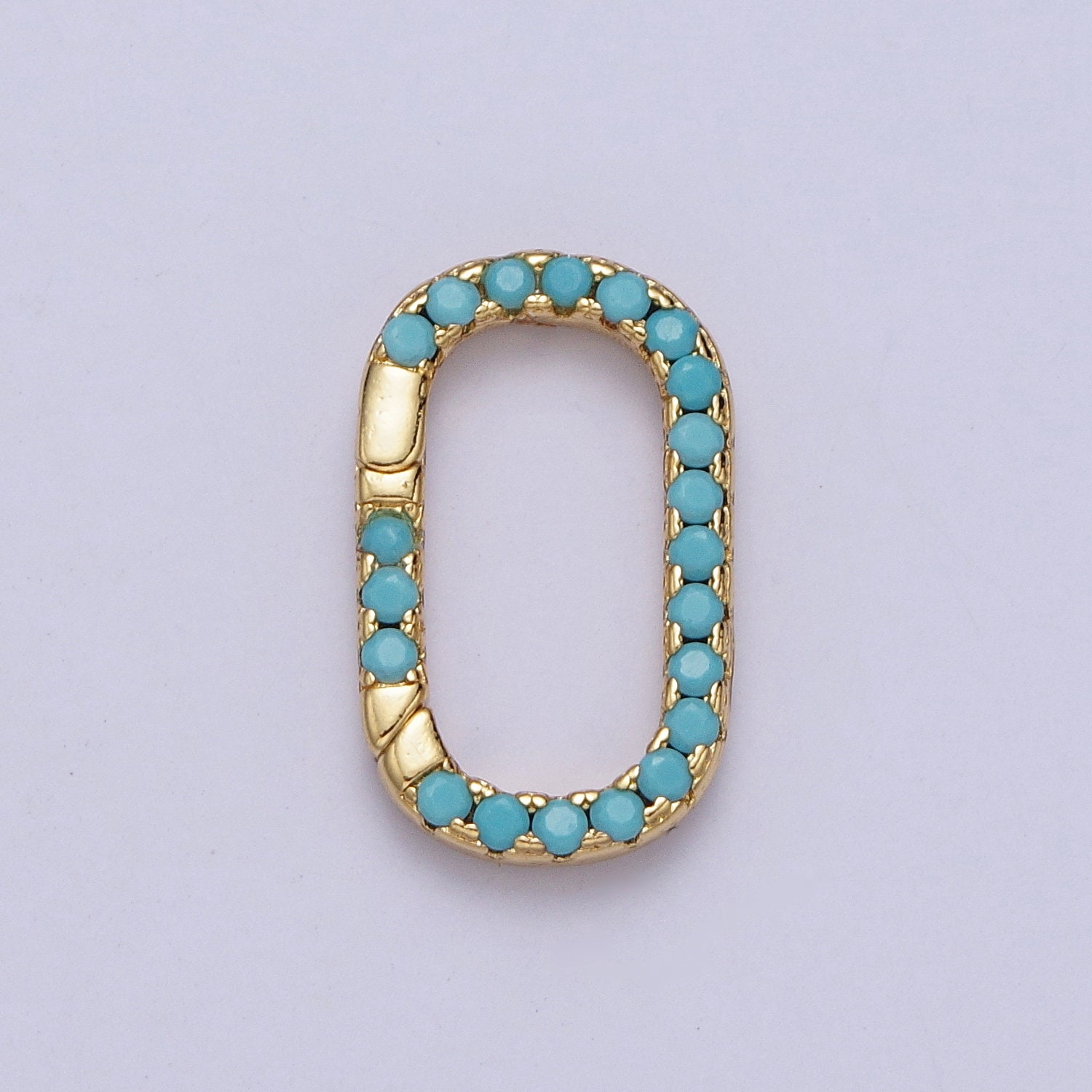 Gate Ring Color Cz Gold Spring Gate Ring, 17x10mm CZ Pull Gate Ring Oval Turquoise ...
