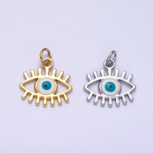 Mini Enamel Evil Eye Charm Pendant Amulet Protection Evil Eye Jewelry Making Supply AC442