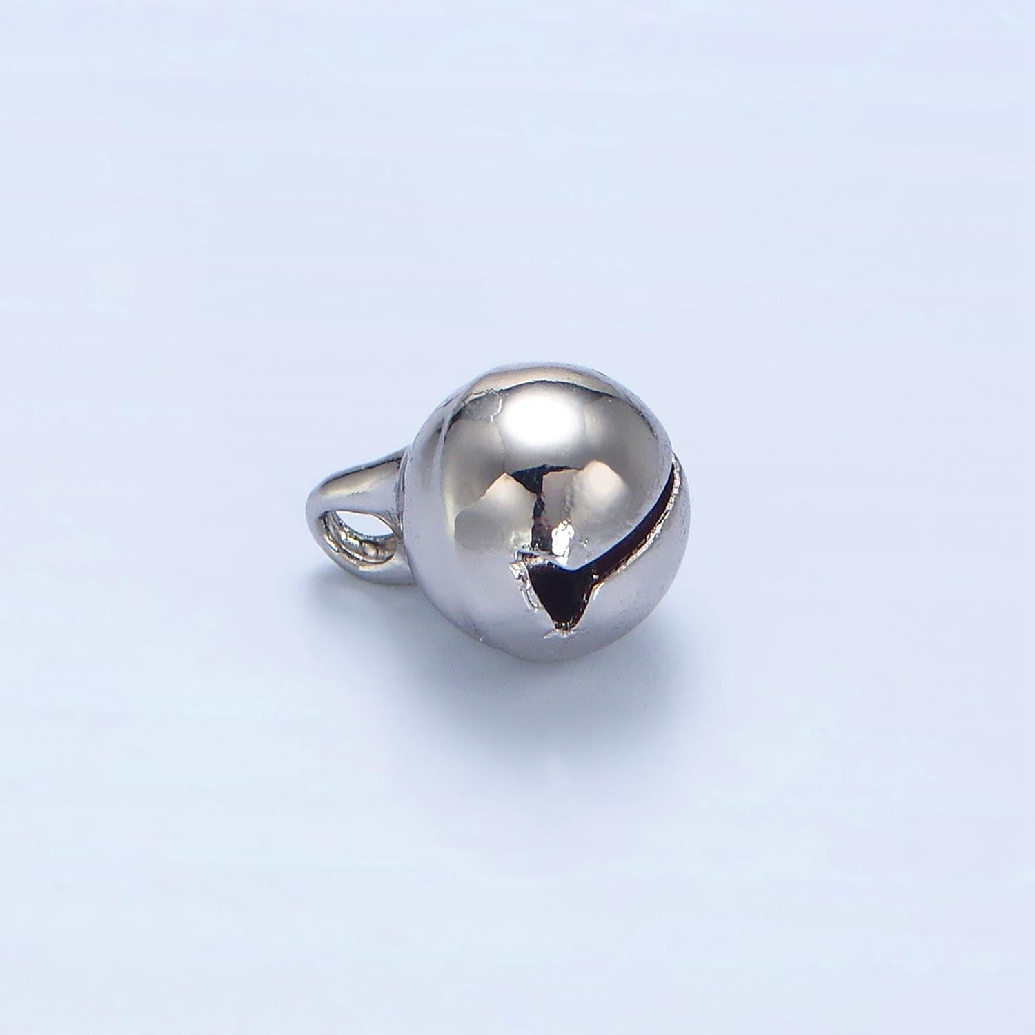☺*︎様 ベルチャームネックレス Mini Jingle Bell Charm 6x9mm in Gold & Silver 24k Gold