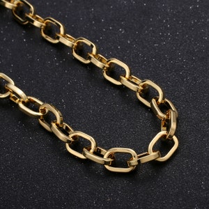Gold Chunky Cable Chain by Yard Large Rolo Chain Wholesale Bulk