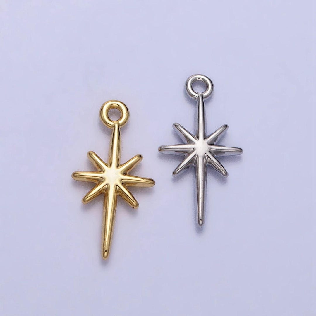 Mini Gold Filled North Star Charm Necklace, Bethlehem Star Pendant in ...