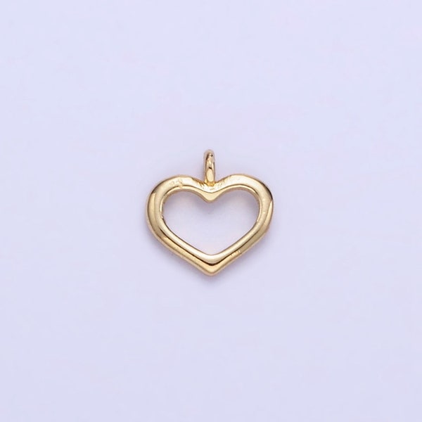14K Gold Filled Mini Open Heart Minimalist Charm | AG-753