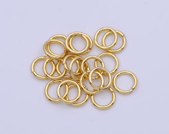 Gold 0.7mm x 7mm (22 gauge) 10 gr Jump Ring Gold Connector Open Jump Rings for jewelry making supplies Charm Bar Supply