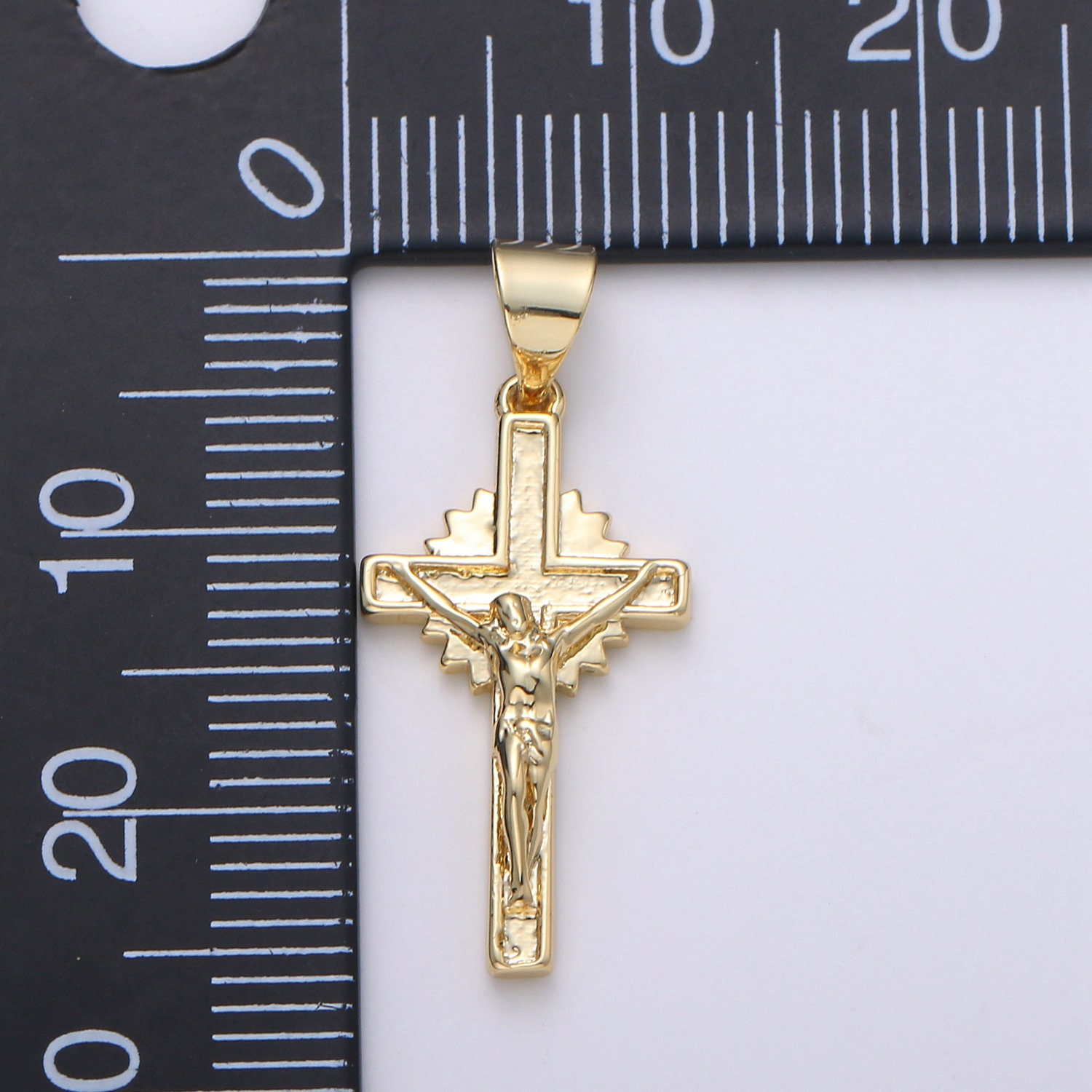 14k Real Gold Jesus Crucifix Necklace - Österreich