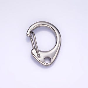 Edelstahl Karabiner 24 mm oval für Schlüsselanhänger Geldbörse Schmuckzubehör | z661