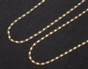 Wholesale Gold Chain Necklace, Fine Scroll Gold Chain, Simple Gold Necklace, Thin Plain Women's Necklace 18" 20" Women Chain WA-682