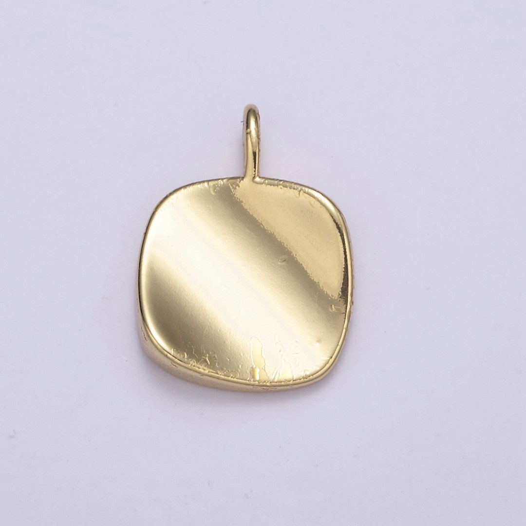 Dainty Small Square Charm for Necklace, Bracelet in 14k Gold Filled ...