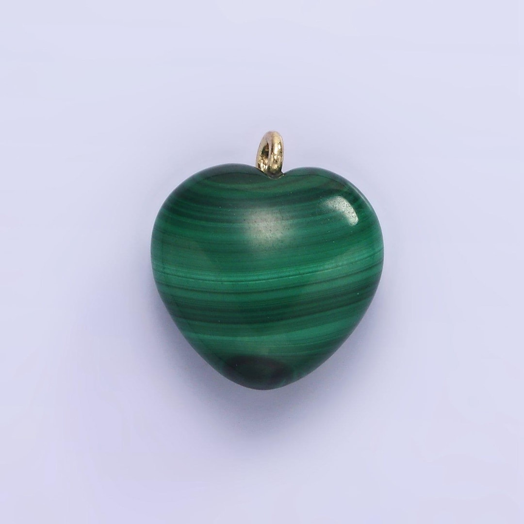 Petal Charm in Malachite