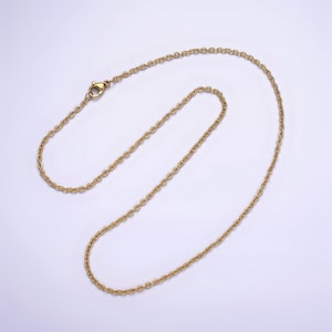 Stainless steel 2mm sunburst cable 18 inch layering chain necklace in gold & silver | wa-1994 wa-2107