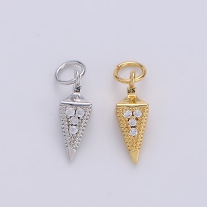 Liten pendelberlock 24k guld Spike Smyckestillverkning, Smyckeskomponent Örhänge Berlock för Armband Örhänge Halsband Leverans
