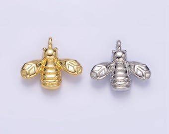 1pc 24k gold filled bee pendant charm, insect bug pendant charm, gold filled animal pendant, for diy jewelry n1087