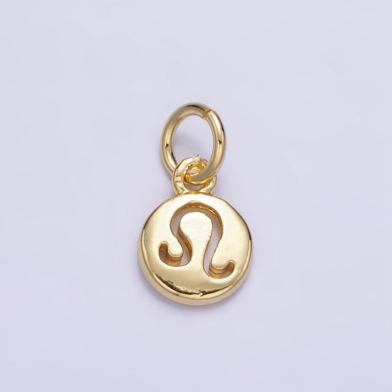 Small Zodiac Charms Gold Filled Charm Astrological Zodiac Signs, Zodiac Symbols for Add on Pendant Bracelet Earring Horoscope Charm AD483 image 6