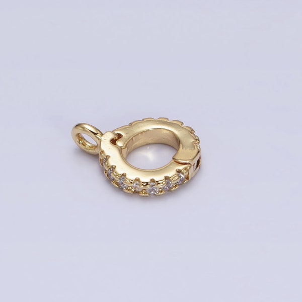 925 In Argento Sterling Fiore Donut Holder Changeable Slide Ciondolo - Foto 10