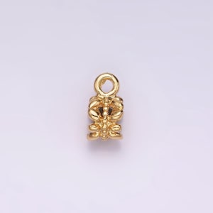 Gold bail beads, hanger beads spacer with ring, bracelet jewelry making, charm link beads, spacer ring for round cord, donut bail bead z649