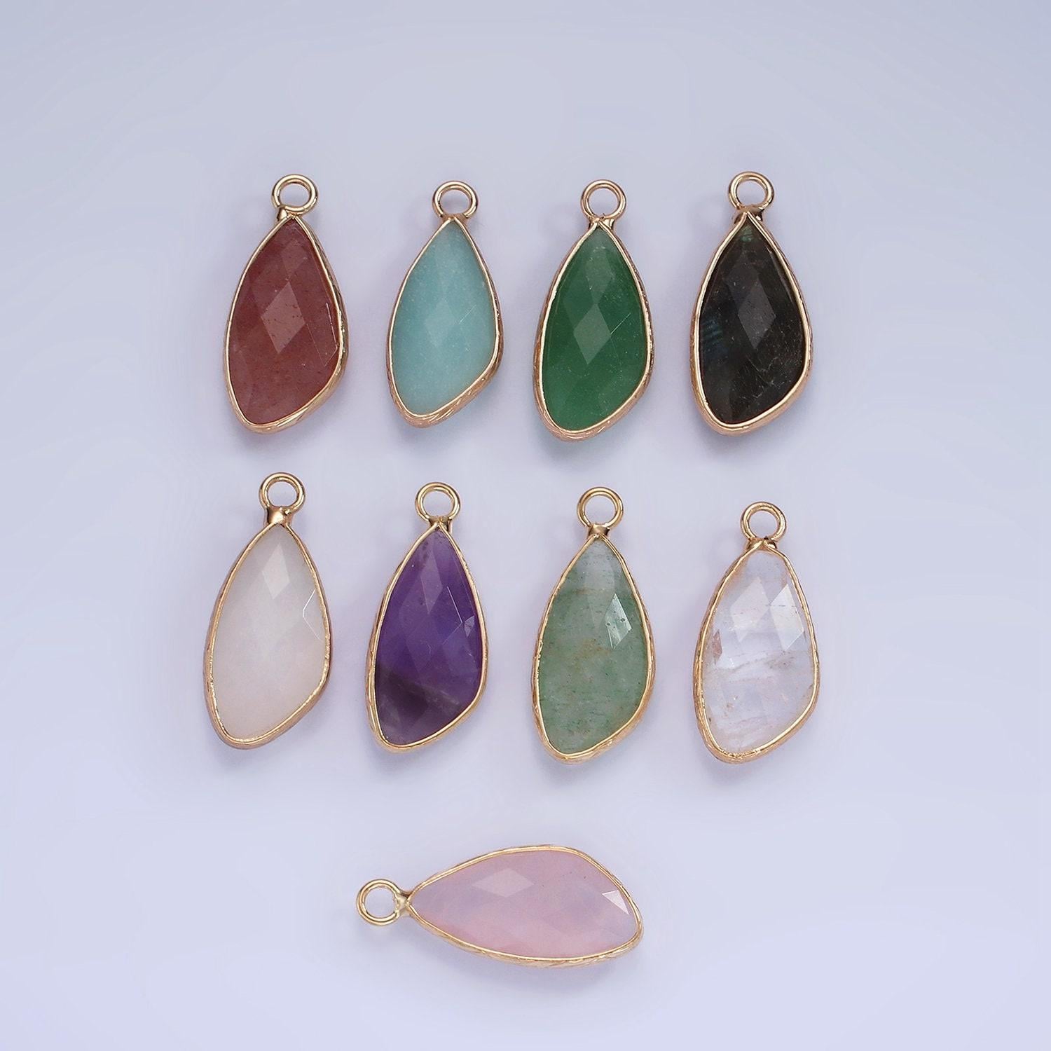 14k Gold Filled Multifaceted Amethyst, Clear - Rose -strawberry