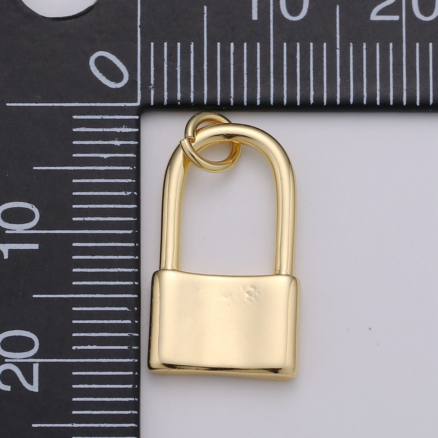 11x19mm Dainty Padlock Charm in 24k Gold Filled Lock Charm for - Etsy