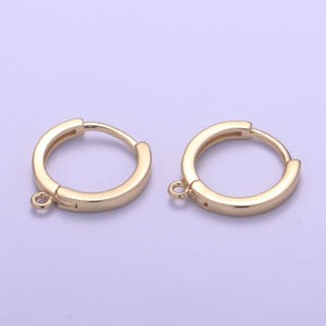 Zierliche Huggie Kette mit gold filled, 16 x 14 mm