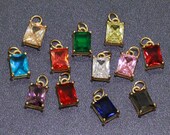 1x 14k Gold Filled Micro Pave CZ Geometric Pendant Charm Emerald Cut Pendant Charm Geometric DIY Jewelry 10.2x7.3mm Chgf 415