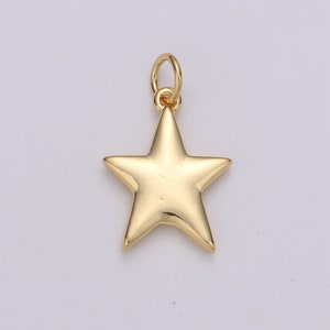 Gold Mini Star Charms Double Sided charm for Necklace Earring Bracelet Jewelry Making Supply Celestial Jewelry