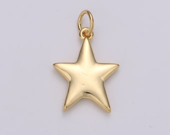 Gold Mini Star Charms Double Sided charm for Necklace Earring Bracelet Jewelry Making Supply Celestial Jewelry