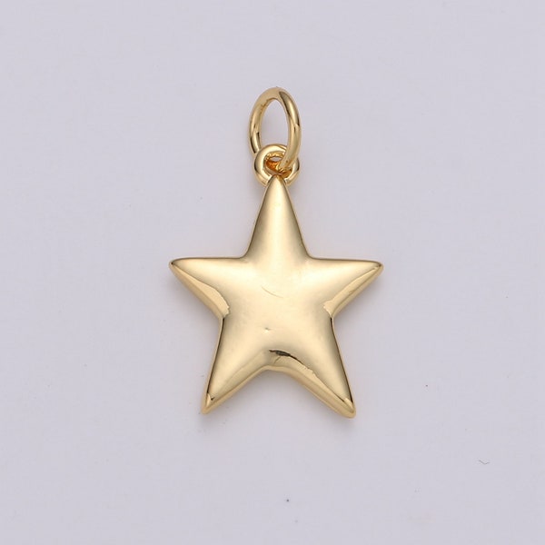 Gold Mini Star Charms Double Sided charm for Necklace Earring Bracelet Jewelry Making Supply Celestial Jewelry