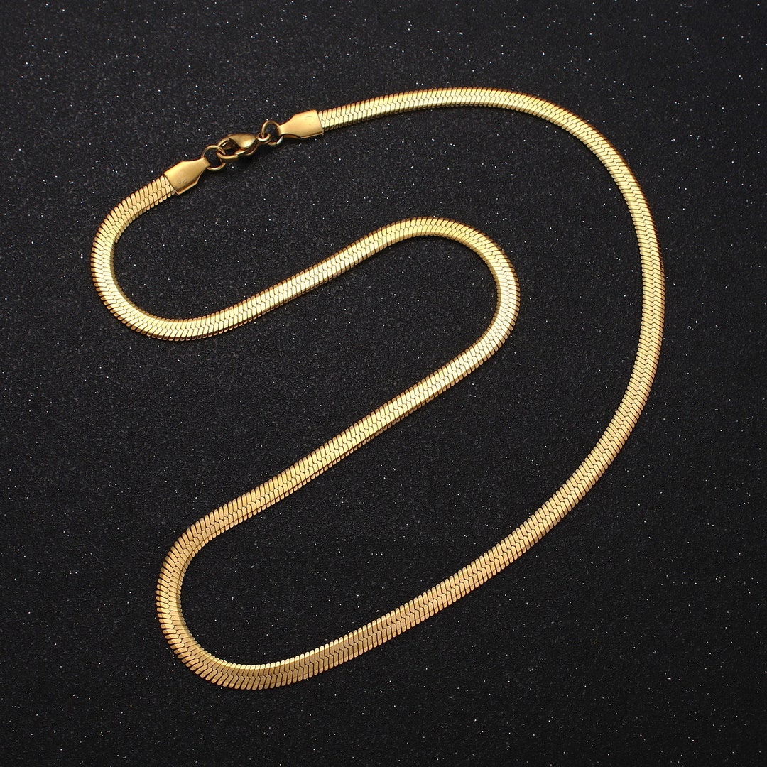 Stainless steel herringbone necklace Outlet