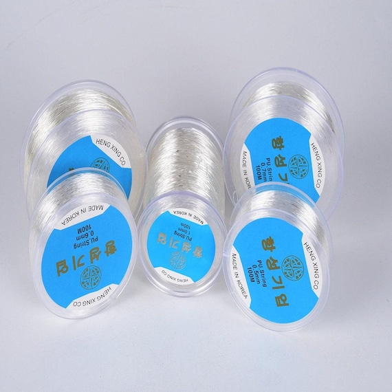 100m transparent stretchy string for diy jewelry making high quality strong best stretch cord for bead bracelet made in korea