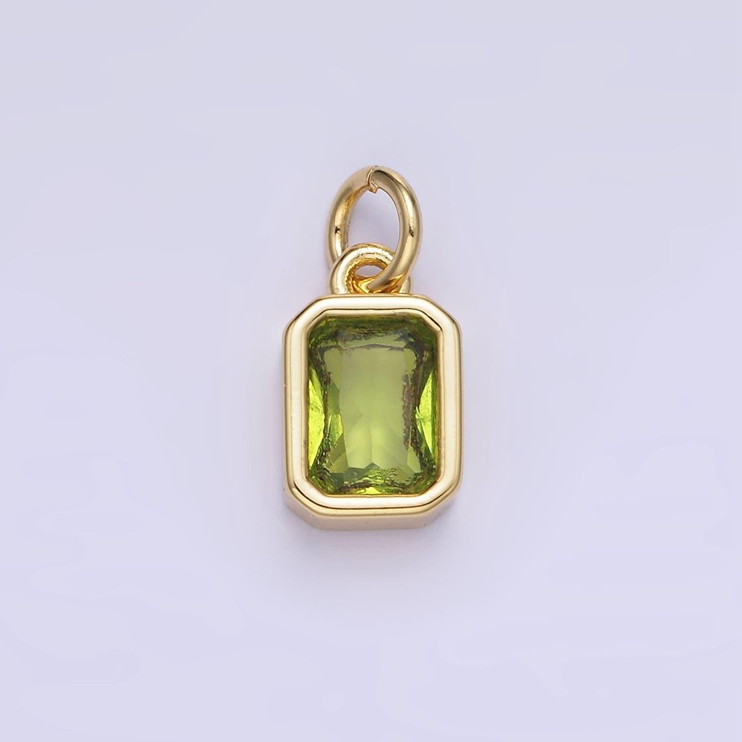 Cubic Zircon Pave 'round' Charm in Gold Vermeil 11mmx17mm
