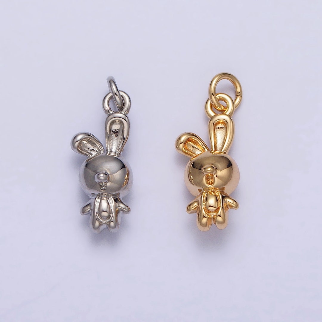 Dainty Gold Rabbit Charm for 2023 Chinese New Year Animal Sign Jewelry