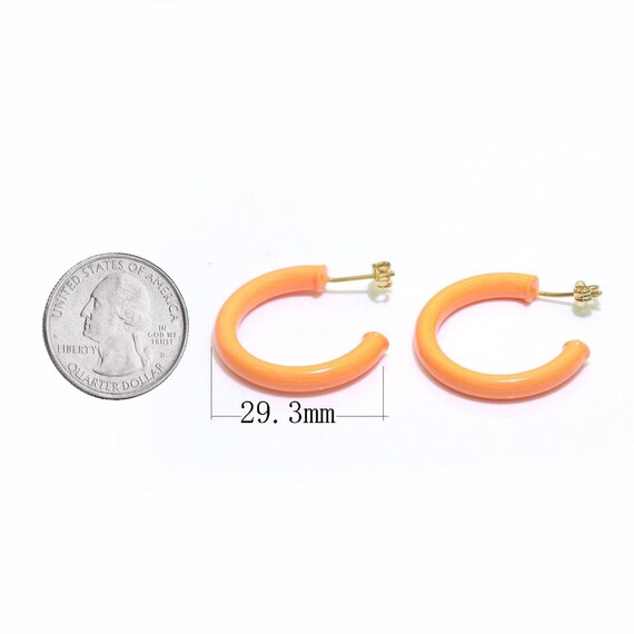 Orecchini a cerchio in argento rosa medi 34 mm orecchini campanella