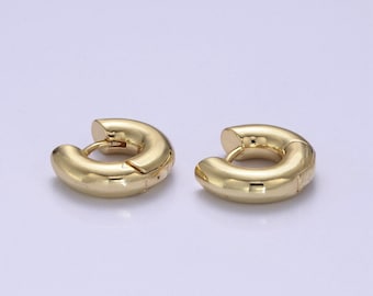 Minimalist earring gold hoop earrings • perfect simple earrings for her • gifts for her t-362, t-363