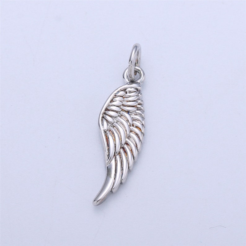 Small Angel Wing Charm Gold Angel Wing Charm Silver Wings Etsy