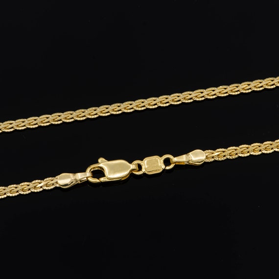 24K Gold Franco Wheat Necklace - Etsy