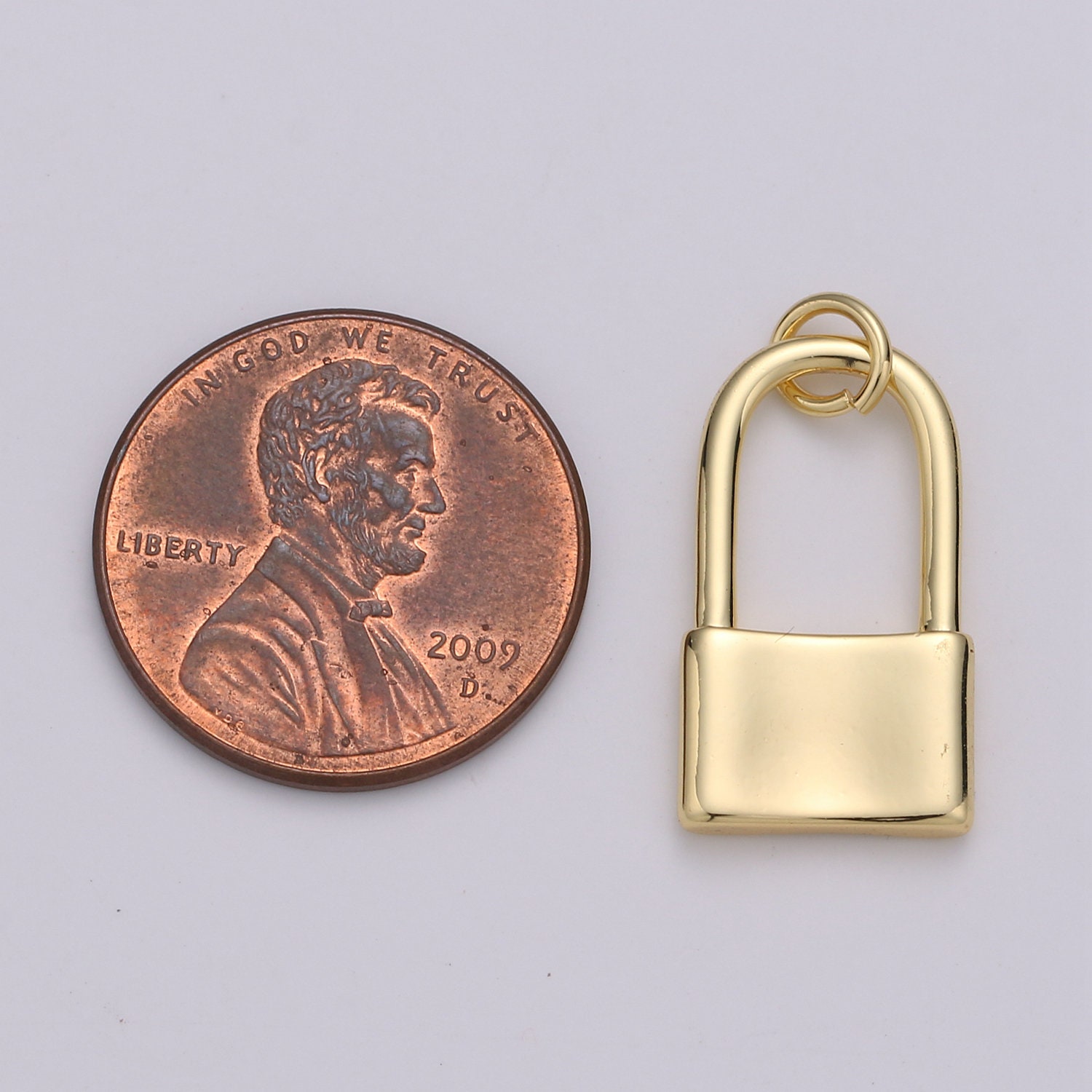 11X19mm Dainty padlock charm in 24k gold filled lock charm for Etsy