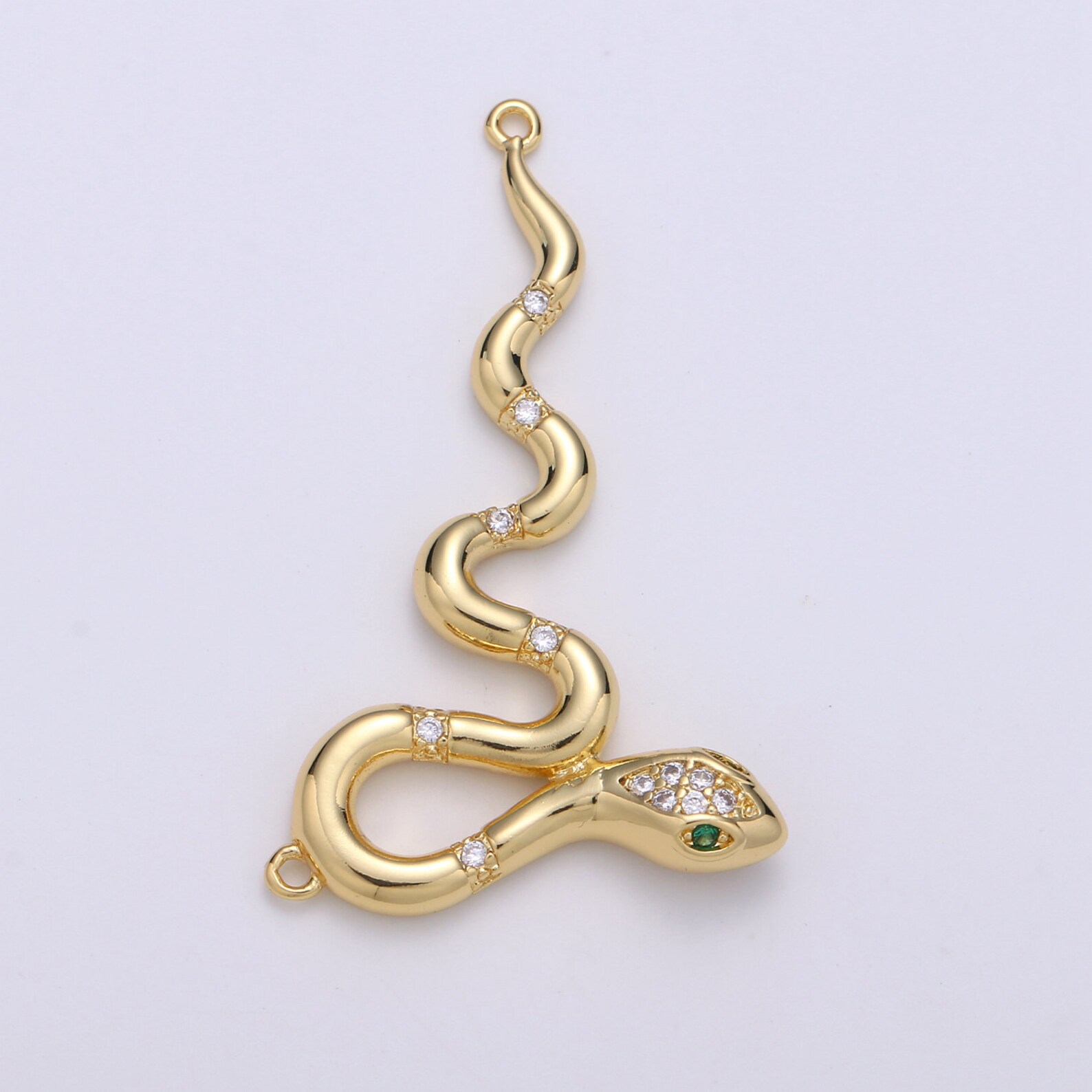 1pc 14k Gold Snake Charm Gold Snake Pendant Charm Animal Etsy