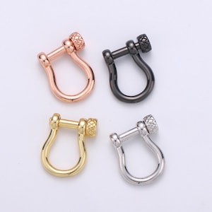 1pc 4 colors offer goldfilled  carabiner horse shoe screw clasp, screw clasp u shape , oval clasp, simple oval shaped clasps, sup 712-715