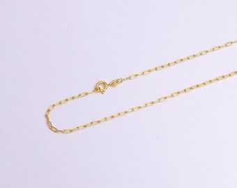 Dainty layering link chain necklaces small paper clip necklace gold filled necklace wa1749